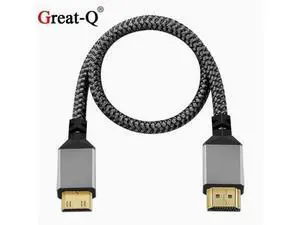 mini hdmi to hdmi 2.0 4k HDTV computer data transmission Gray aluminum shell braided wire a-c 1.5m mini hdmi to hdmi 2.0 4k HDTV computer data transmission Gray aluminum shell braided wire a-c 1.5m