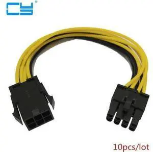 10pcies/lot NEW PCI Express 6 pin to 8 pin Power Adapter Cable 6pin to 8pin PCIe cable 10pcies/lot NEW PCI Express 6 pin to 8 pin Power Adapter Cable 6pin to 8pin PCIe cable