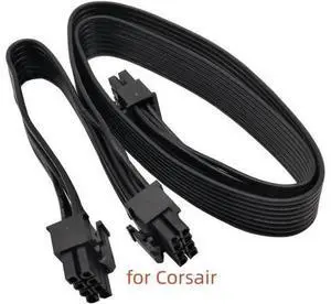 CPU 8 Pin male to Dual PCIe 2x 8 Pin (6+2) male Power Adapter Cable for Modular Power Supply 25-inch+9-inch (63cm+23cm) CPU 8 Pin male to Dual PCIe 2x 8 Pin (6+2) male Power Adapter Cable for Modular Power Supply 25-inch+9-inch (63cm+23cm)