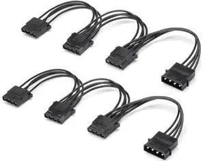 Molex Splitter 4 Pin IDE Power Supply Extension Cable 1 to 3 Y Splitter 6.7 inch Molex Splitter 4 Pin IDE Power Supply Extension Cable 1 to 3 Y Splitter 6.7 inch