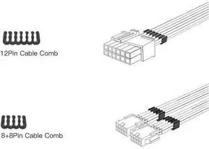 12PIN transfer 2×8PIN Extension Cable Power Supply Sleeved Synchronized PSU Extension Kit White 12PIN transfer 2×8PIN Extension Cable Power Supply Sleeved Synchronized PSU Extension Kit White