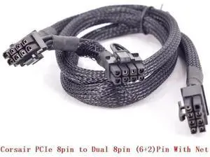 PCI-e 8Pin to Dual 8Pin 6+2pin Braided Net Power supply Cable Graphics Card GPU Cable 8Pin for CORSAIR RM Series RM1000 RM850 RM750 RM650 RM550 RM450 CS Series CS450M CS550M CS650M CS750M CS850M PCI-e 8Pin to Dual 8Pin 6+2pin Braided Net Power supply Cable Graphics Card GPU Cable 8Pin for CORSAIR RM Series RM1000 RM850 RM750 RM650 RM550 RM450 CS Series CS450M CS550M CS650M CS750M CS850M