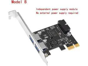 New USB 3.0 PCI-E Expansion Card Adapter External 2 Port USB3.0 Hub Internal 19pin Header PCI-E Card 4pin IDE Power Connector New USB 3.0 PCI-E Expansion Card Adapter External 2 Port USB3.0 Hub Internal 19pin Header PCI-E Card 4pin IDE Power Connector