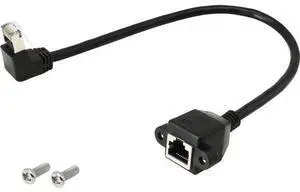 RJ45 Ethernet Adapter Cable - 90 Degree Upward Male to Female Switch Adapter for CAT 5/CAT 6 LAN Socket Connector (Upward) RJ45 Ethernet Adapter Cable - 90 Degree Upward Male to Female Switch Adapter for CAT 5/CAT 6 LAN Socket Connector (Upward)