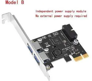 New USB 3.0 PCI-E Expansion Card Adapter External 2 Port USB3.0 Hub Internal 19pin Header PCI-E Card 4pin IDE Power Connector New USB 3.0 PCI-E Expansion Card Adapter External 2 Port USB3.0 Hub Internal 19pin Header PCI-E Card 4pin IDE Power Connector