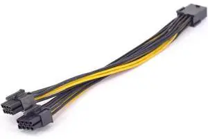 PCIe GPU 8pin to Dual 6+2Pin Power supply Cable PCI express Graphics card 2 ports 6+2pin to 8Pin power Port Multiplier 18AWG PCIe GPU 8pin to Dual 6+2Pin Power supply Cable PCI express Graphics card 2 ports 6+2pin to 8Pin power Port Multiplier 18AWG