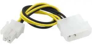 PC Computer Power Supply PSU EPS ATX/12V 4 pin IDE Molex to Motherboard 4-Pin P4 CPU Power Adapter Converter Cord Cable PC Computer Power Supply PSU EPS ATX/12V 4 pin IDE Molex to Motherboard 4-Pin P4 CPU Power Adapter Converter Cord Cable