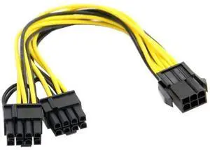 ATX 6Pin Male to Dual 8Pin & 6Pin Female PCI-E PCI Express Video Graphics Card Extension Splitter Power Cable ATX 6Pin Male to Dual 8Pin & 6Pin Female PCI-E PCI Express Video Graphics Card Extension Splitter Power Cable