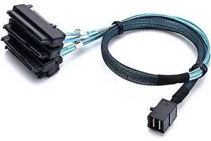 SAS SATA Cables SFF-8643 To 4 SFF-8482 Internal Mini SAS HD to 4 29pin SFF-8482 connector with SAS 15pin Power Port 12GB/S Cable SAS SATA Cables SFF-8643 To 4 SFF-8482 Internal Mini SAS HD to 4 29pin SFF-8482 connector with SAS 15pin Power Port 12GB/S Cable