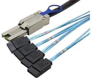 Mini Sas 26P SFF-8088 TO 4x SATA 7Pin Mini-SAS 26P TO 4SATA Cable with Latch 1m 2m Mini Sas 26P SFF-8088 TO 4x SATA 7Pin Mini-SAS 26P TO 4SATA Cable with Latch 1m 2m