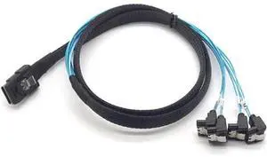 Hard Disk Splitter Cable Mini SAS SFF-8087 to 4 SATA 90 Degree Splitter Breakout Cable Conversion Adapter Cable Hard Disk Splitter Cable Mini SAS SFF-8087 to 4 SATA 90 Degree Splitter Breakout Cable Conversion Adapter Cable