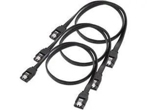 3-Pack Straight SATA III 6.0 Gbps SATA Cable (SATA 3 Cable) Black - 18 Inches 3-Pack Straight SATA III 6.0 Gbps SATA Cable (SATA 3 Cable) Black - 18 Inches