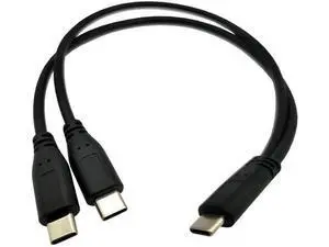 USB C Splitter Charge Cable, 1 Feet USB Type C Male to 2 Dual USB Type C Male Y Splitter Extension Charging Cable (Only for Charging) USB C Splitter Charge Cable, 1 Feet USB Type C Male to 2 Dual USB Type C Male Y Splitter Extension Charging Cable (Only for Charging)