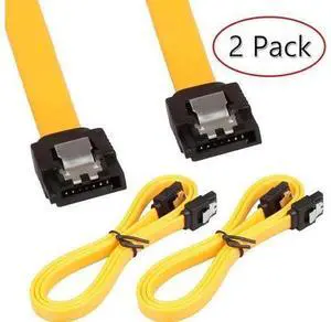 2Pack 32in Long SATA Cable 6gb Straight with Locking Latch(Yellow) 2Pack 32in Long SATA Cable 6gb Straight with Locking Latch(Yellow)