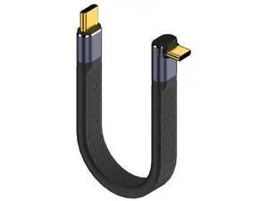 40Gbps USB Type C Cable, Straight Male to 90 Degree Up & Down Angle Male USB C Cable, 240W PD QC Cord for Thunderbolt 4/3, 8K@60Hz, 0.39ft 40Gbps USB Type C Cable, Straight Male to 90 Degree Up & Down Angle Male USB C Cable, 240W PD QC Cord for Thunderbolt 4/3, 8K@60Hz, 0.39ft