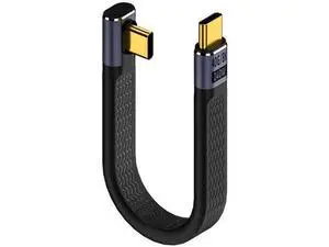 40Gbps USB Type C Cable, Straight Male to 90 Degree Angle Male USB C Cable, 240W PD QC Cord for Thunderbolt 4/3, 8K@60Hz, 0.39ft 40Gbps USB Type C Cable, Straight Male to 90 Degree Angle Male USB C Cable, 240W PD QC Cord for Thunderbolt 4/3, 8K@60Hz, 0.39ft