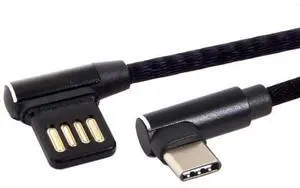 USB-C 3.1 Type-C Male to Left Angled 90 Degree USB 2.0 Data Cable 15cm Dual Angled Type (Type-C) USB-C 3.1 Type-C Male to Left Angled 90 Degree USB 2.0 Data Cable 15cm Dual Angled Type (Type-C)