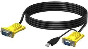 USB VGA KVM Cable 10 Feet Connect with KVM Switches USB Keyboard / Mouse Cable and Monitor Cable 3M USB VGA KVM Cable 10 Feet Connect with KVM Switches USB Keyboard / Mouse Cable and Monitor Cable 3M