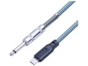 For 6.35mm Male to USB Type-C Male Guitar Audio Cable 1/4Inch to USB-C Recording Cord Guitar to USB C Record Cable 1 Meter For 6.35mm Male to USB Type-C Male Guitar Audio Cable 1/4Inch to USB-C Recording Cord Guitar to USB C Record Cable 1 Meter