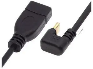 USB-C USB 3.1 Type-C Male to USB 3.0-A Female 10Gbps OTG Data Power Cable Opposite U Shape Back Angled 20cm USB-C USB 3.1 Type-C Male to USB 3.0-A Female 10Gbps OTG Data Power Cable Opposite U Shape Back Angled 20cm