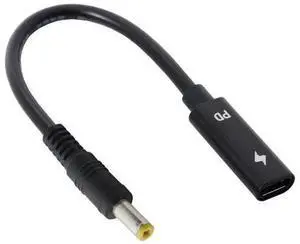 Type C USB-C Female Input to DC Power PD Charge Cable fit for Laptop 18-20V (5.5x2.5mm) Type C USB-C Female Input to DC Power PD Charge Cable fit for Laptop 18-20V (5.5x2.5mm)