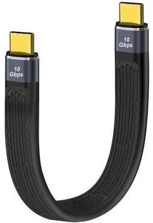 Fast Charger USB C Flat Cable10Gbps Type C Charger Cable Flat 100W 20V 5A Support Audio & Video 4K@60Hz, for Phones,Laptops,PC (C Male to C Male, 13 cm) Fast Charger USB C Flat Cable10Gbps Type C Charger Cable Flat 100W 20V 5A Support Audio & Video 4K@60Hz, for Phones,Laptops,PC (C Male to C Male, 13 cm)