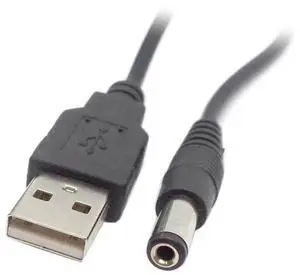 USB 2.0 A Type Male to 5.5 x 2.5mm DC 5V Power Plug Barrel Connector Charge Cable 3ft USB 2.0 A Type Male to 5.5 x 2.5mm DC 5V Power Plug Barrel Connector Charge Cable 3ft