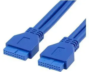 Motherboard USB 3.0 Header 19Pin Female to Female Extension Cable Blue 50cm Motherboard USB 3.0 Header 19Pin Female to Female Extension Cable Blue 50cm