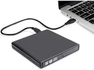 CD/DVD Drive, USB 2.0 Slim Protable External CD-RW Drive CD Burner DVD-R Reader Player for Laptop Notebook PC Desktop Computer, Black CD/DVD Drive, USB 2.0 Slim Protable External CD-RW Drive CD Burner DVD-R Reader Player for Laptop Notebook PC Desktop Computer, Black
