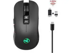 2.4G USB-C Wireless Mouse Rechargeable Gaming Mouse 3600DPI 7 Button Type-c Mute Mice for Macbook Laptop PC Game Mouse 2.4G USB-C Wireless Mouse Rechargeable Gaming Mouse 3600DPI 7 Button Type-c Mute Mice for Macbook Laptop PC Game Mouse