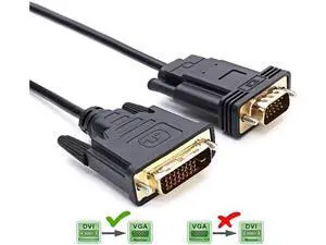 Active DVI to VGA, 6FT DVI 24+1 DVI-D M to VGA Male with Chip Active Adapter Converter Cable for PC DVD Monitor HDTV ... Active DVI to VGA, 6FT DVI 24+1 DVI-D M to VGA Male with Chip Active Adapter Converter Cable for PC DVD Monitor HDTV ...