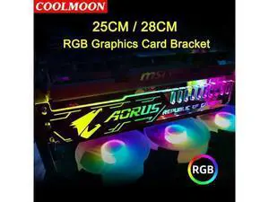 RGB LED Light Graphics Card Bracket 25cm/28cm 5V Small 4PIN GPU Support VGA Holder for Computer Chassis PC Accessories RGB LED Light Graphics Card Bracket 25cm/28cm 5V Small 4PIN GPU Support VGA Holder for Computer Chassis PC Accessories