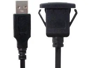 1m Waterproof Single USB 2.0 Extension Latch Mount Car AUX Cable for Dashboard Panel (100cm) 1m Waterproof Single USB 2.0 Extension Latch Mount Car AUX Cable for Dashboard Panel (100cm)