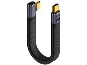 40Gbps USB Type C Cable, Straight Male to 90 Degree Left & Right Angle Male USB C Cable, 240W PD QC Cord for Thunderbolt 4/3, 8K@60Hz, 0.39ft 40Gbps USB Type C Cable, Straight Male to 90 Degree Left & Right Angle Male USB C Cable, 240W PD QC Cord for Thunderbolt 4/3, 8K@60Hz, 0.39ft
