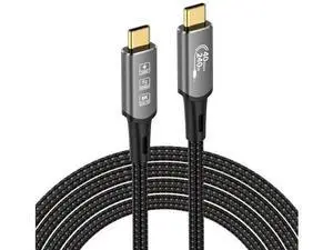 USB4 Cable with Thunderbolt 4, 240W Charging, 40Gbps Data, 8K@60Hz 4K120Hz HDR, PD3.1, USB C to USB C, for MacBook M1-M3, Mac Studio, Laptops, Monitor 1.64FT USB4 Cable with Thunderbolt 4, 240W Charging, 40Gbps Data, 8K@60Hz 4K120Hz HDR, PD3.1, USB C to USB C, for MacBook M1-M3, Mac Studio, Laptops, Monitor 1.64FT