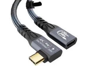 USB C 3.2 Gen-2 Extension 1M 3.3FT 90 Degree ElbowThunderbolt 3 240W Fast Charging Cable Male to Female Data Transfer 20Gbps 48V/5A 4K Video Cable Compatible with MacBook USB C 3.2 Gen-2 Extension 1M 3.3FT 90 Degree ElbowThunderbolt 3 240W Fast Charging Cable Male to Female Data Transfer 20Gbps 48V/5A 4K Video Cable Compatible with MacBook