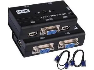 2 Port VGA KVM Switch USB Mouse Keyboard Console Manual Button Press Select With Original Cable High Resolution MT-260KL 2 Port VGA KVM Switch USB Mouse Keyboard Console Manual Button Press Select With Original Cable High Resolution MT-260KL