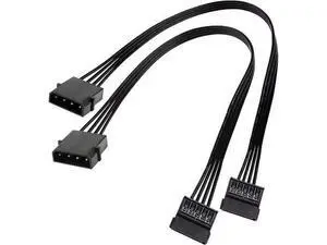 Molex IDE 4 Pin Male to 15 Pin Female SATA Power Converter Adapter Cable Hard Drive HDD SSD Power Extension Cable 24 inches (2 Pack) Molex IDE 4 Pin Male to 15 Pin Female SATA Power Converter Adapter Cable Hard Drive HDD SSD Power Extension Cable 24 inches (2 Pack)