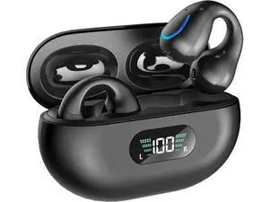 Wireless Headphones, Bluetooth Ear Clip Earphones, 30H Playtime Open Ear Clip Headphones with Mic, Mini Wireless Earbuds Bluetooth for Running Sport Gym, USB-C, Compatible with iPhone Android (Black) Wireless Headphones, Bluetooth Ear Clip Earphones, 30H Playtime Open Ear Clip Headphones with Mic, Mini Wireless Earbuds Bluetooth for Running Sport Gym, USB-C, Compatible with iPhone Android (Black)