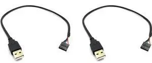 (2-Pack 50CM 5 Pin Motherboard Female Header to USB 2.0 Male Adapter Dupont Extender Cable (5Pin/USB M) (2-Pack 50CM 5 Pin Motherboard Female Header to USB 2.0 Male Adapter Dupont Extender Cable (5Pin/USB M)