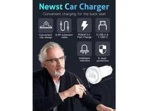 USB C Car Charger, 74W Fast Car Phone Charger PD & QC 3.0 Car Charger with 6.5ft Cable for Back Seat Charging, 4 Multi Ports Cigarette Lighter Adapter Car Charger for Smartphones, Tablet PC.. USB C Car Charger, 74W Fast Car Phone Charger PD & QC 3.0 Car Charger with 6.5ft Cable for Back Seat Charging, 4 Multi Ports Cigarette Lighter Adapter Car Charger for Smartphones, Tablet PC..