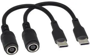 USB Type C Male External to DC 7.4mmx5.0mm Female Internal Connector Quick 5A Charging Power Supply Suitable for Mobile Phones,Tablets,laptops Power Sockets(17cm/6.7inch-2Pack) USB Type C Male External to DC 7.4mmx5.0mm Female Internal Connector Quick 5A Charging Power Supply Suitable for Mobile Phones,Tablets,laptops Power Sockets(17cm/6.7inch-2Pack)