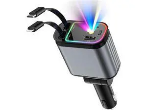 AUTYUE Car Charger with Starlight, 66W USB C Car Charger Adapter, 4 in 1 Retractable Car Charger with 2 USB Ports Car Phone Charger, Fast Car Charger for i-Ph-one 16/15/14/13/12/11, for Android Phones AUTYUE Car Charger with Starlight, 66W USB C Car Charger Adapter, 4 in 1 Retractable Car Charger with 2 USB Ports Car Phone Charger, Fast Car Charger for i-Ph-one 16/15/14/13/12/11, for Android Phones