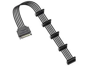 15Pin SATA Male to 5 x 15 Pin SATA Female Hard Drive Power Right Angle Splitter Adapter Cable Extension Cable for Hard Disk 50CM 15Pin SATA Male to 5 x 15 Pin SATA Female Hard Drive Power Right Angle Splitter Adapter Cable Extension Cable for Hard Disk 50CM