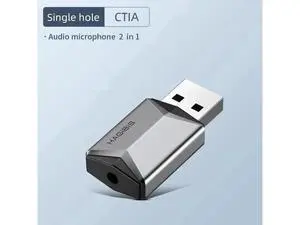 2 in 1 USB Sound Card Portable External 3.5mm Microphone Audio Adapter for PC Laptop PS4/5 Earphone Speaker Windows Mac 2 in 1 USB Sound Card Portable External 3.5mm Microphone Audio Adapter for PC Laptop PS4/5 Earphone Speaker Windows Mac