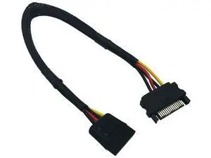 (2-Pack SATA Power Extension Cable, M/F Serial ATA HDD Hard Drive Adapter Sleeved 12-inch (30CM) (2-Pack SATA Power Extension Cable, M/F Serial ATA HDD Hard Drive Adapter Sleeved 12-inch (30CM)