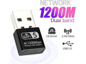 Dual band AC1200 Wifi Adapter USB 1200Mbps Wifi Adapter 5Ghz Antenna USB Ethernet PC Wireless Lan Wifi Dongle AC Wifi Receiver Dual band AC1200 Wifi Adapter USB 1200Mbps Wifi Adapter 5Ghz Antenna USB Ethernet PC Wireless Lan Wifi Dongle AC Wifi Receiver
