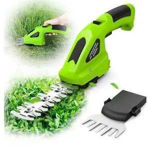2 in 1 Handheld Hedge Trimmer Cordless & Grass Shear, 7.2V Electric Grass Trimmer Shrubbery Trimmer, Battery Bush Trimmer Hedge Shears/Grass Cutter Garden Tool for Lawn, Yard 2 in 1 Handheld Hedge Trimmer Cordless & Grass Shear, 7.2V Electric Grass Trimmer Shrubbery Trimmer, Battery Bush Trimmer Hedge Shears/Grass Cutter Garden Tool for Lawn, Yard