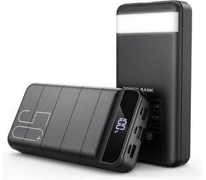 Power Bank Fast Charging 50000mAh - 22.5W Portable Charger USB C Quick Charge with 4 Outputs & 3 Inputs LED Display Huge Capacity External Battery Pack for iPhone iPad etc Black Power Bank Fast Charging 50000mAh - 22.5W Portable Charger USB C Quick Charge with 4 Outputs & 3 Inputs LED Display Huge Capacity External Battery Pack for iPhone iPad etc Black