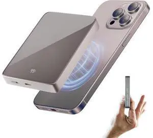 SU Lite Magnetic Power Bank 10000mAh 20W Fast Charge USB-C Wireless Charger MagSafe Compatible Support iPhone Google Pixel AirPod Slim 0.60 Lightweight Portable Charger with Carrybag SU Lite Magnetic Power Bank 10000mAh 20W Fast Charge USB-C Wireless Charger MagSafe Compatible Support iPhone Google Pixel AirPod Slim 0.60 Lightweight Portable Charger with Carrybag
